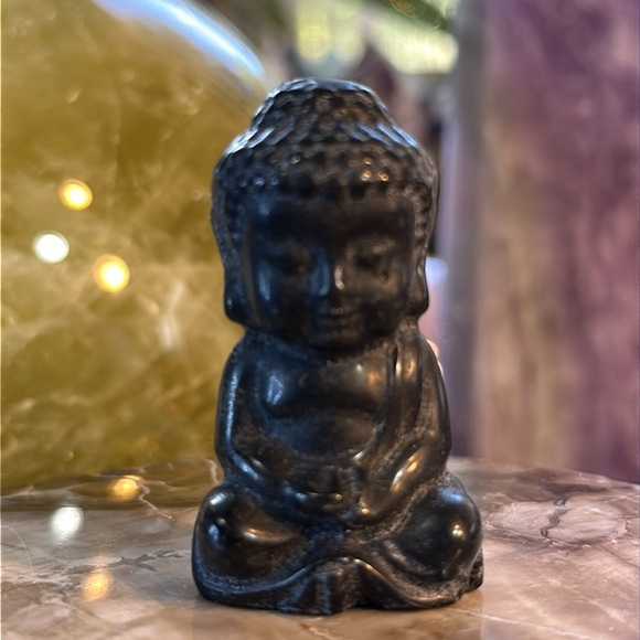 🎄SALE🎄Black Obsidian Baby Buddha Carving! - Picture 8 of 8